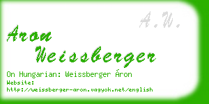 aron weissberger business card